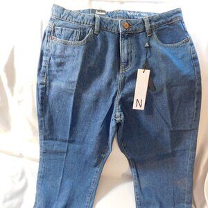 Noisy May Petite Straight Leg Blue Jeans 30" x 28" NEW WITH TAGS